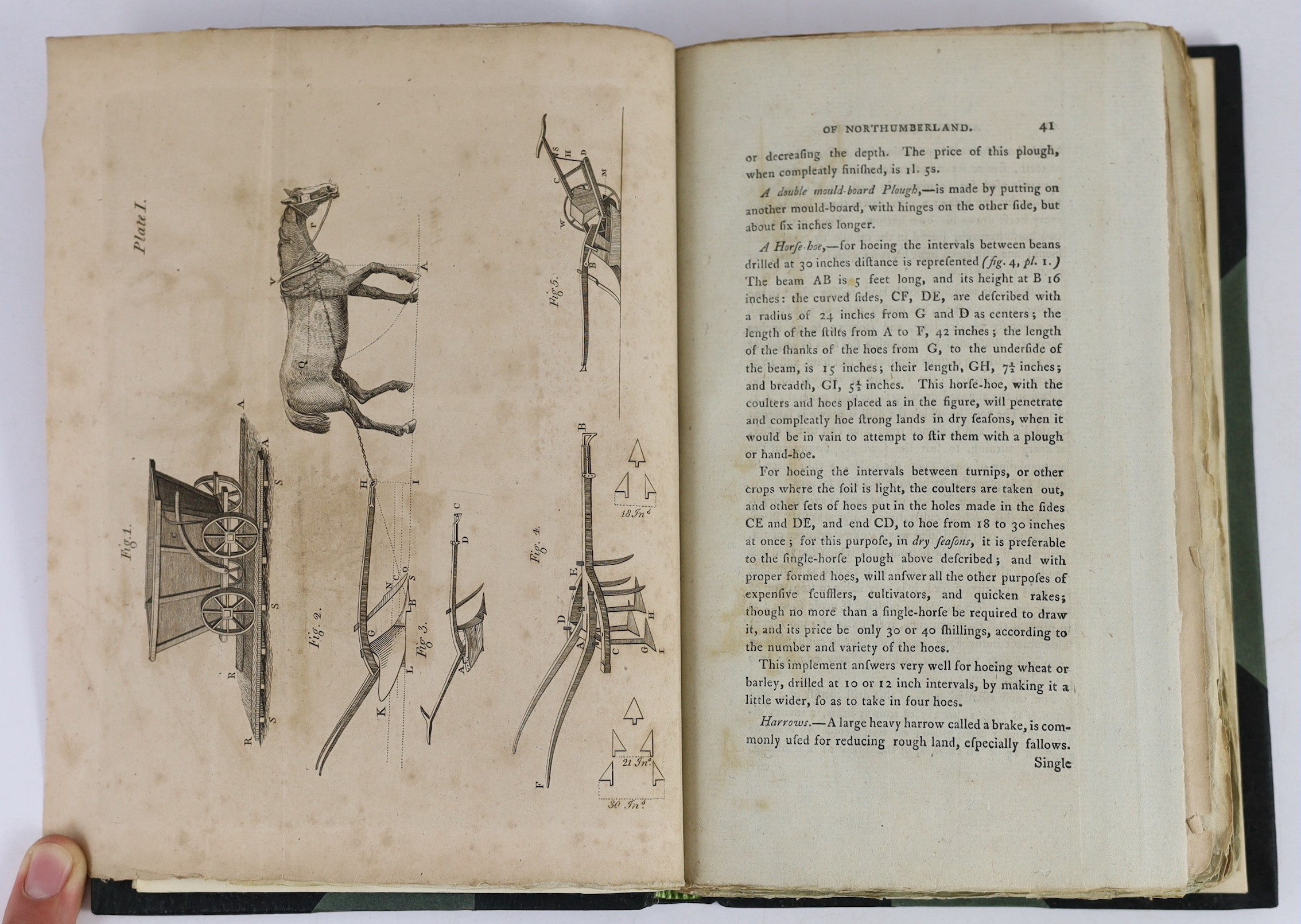 Bailey, J and Culley, G - General View of the Agriculture of the County of Northumberland, 1st edition, 3 works in 1 vol, bound with: General View of the Agriculture of…Cumberland and Pringle, A - General View of the Agr